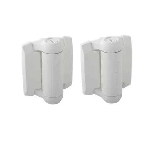 [HN743] D&D TruClose Adjustable Self Closing Hinges - 30kg, White, For Metal, No Legs - Pair (TCA1S3WT)