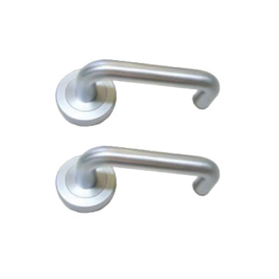 [FK255] Insert Mortice Lock Handle - D Shaped - Stainless Steel in Satin Chrome Silver - Pair (CYL-53-25-SCP)