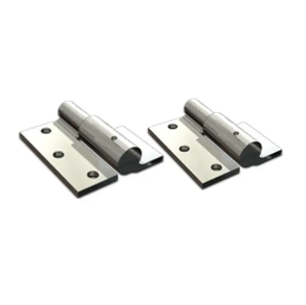 [HGWS215] Zinc Plated Weld to Screw Prison Hinges - 16mm Pin, RH, Silver - Pair