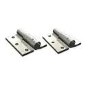 Zinc Plated Weld to Screw Prison Hinges - 16mm Pin, RH, Silver - Pair