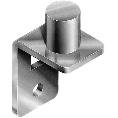 [HN112] Round Tube Bolt-On Bottom Pin - 20mm, To Suit 20NB, Gudgeon Plate - Single