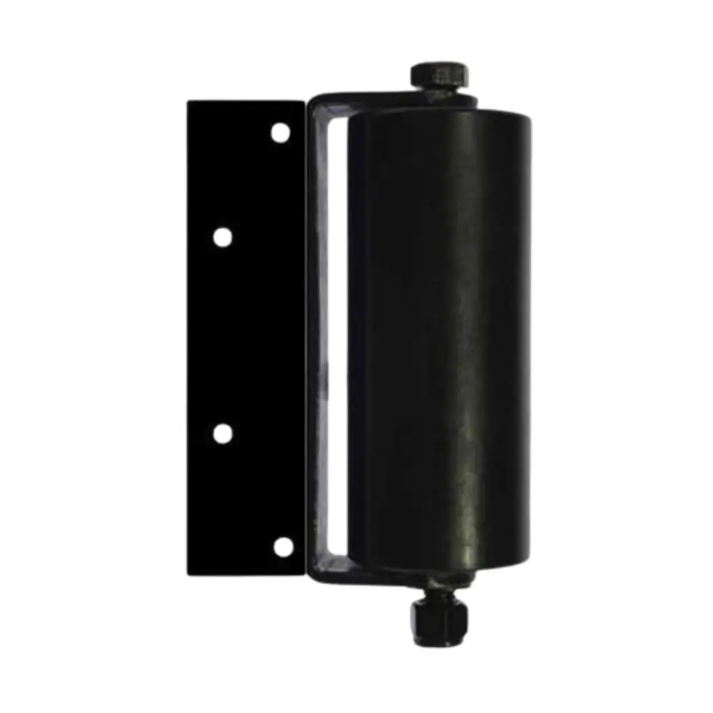 [WH190] Sliding Gate Side Roller Bracket - 155x65mm Black Roller, Black Holding Bracket