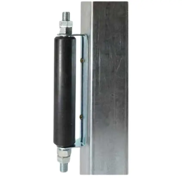 [WH185] Sliding Gate Side Roller Bracket - 350x40mm Black Roller, Silver Side Bracket