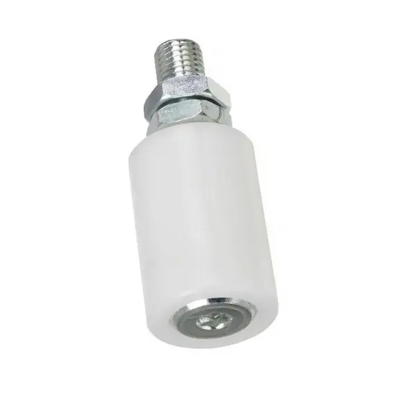 [WH140] Sliding Gate Guide Roller - 40x60mm, M14 Bolt, White