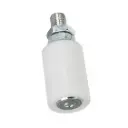 Sliding Gate Guide Roller - 40x60mm, M14 Bolt, White