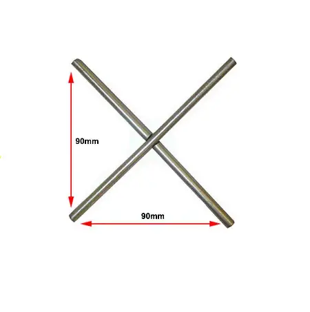 [MT612] X - Steel Fence and Gate Decorative Zinc Plate - 90mm x 90mm- Zinc Plated x 4mm Thick