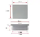 Plastic square Cap 75x75mm (2-4.5mm wall thickness) White