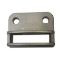 Aluminium Fence Rail Bracket, 50x10mm Tube, Single Lug, 2 Hole