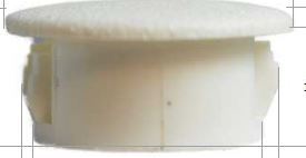 [CPHP030] Plastic Hole Plug/End cap tube inserted for hole size 14mm  White(same as CPHP044)