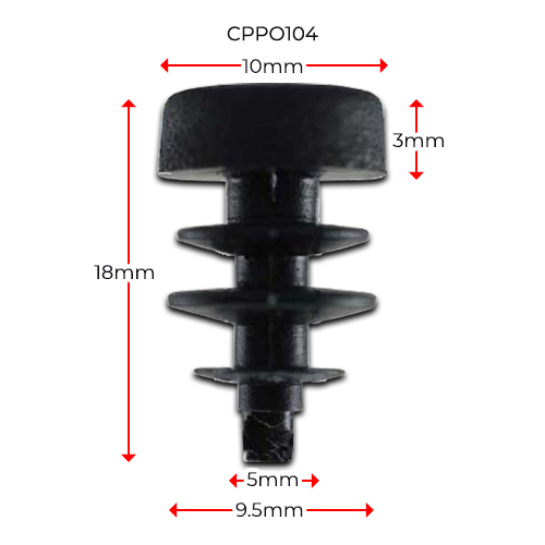 [CPPO104] Plastic Round Cap 10mm (0.8-1.5mm wall)