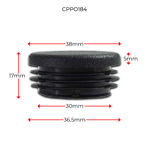 [CPPO184] Plastic Round Cap 38 mm (1-3.5mm)